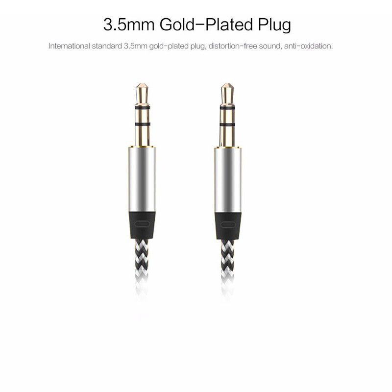 2PACK Aux Cord 3.5mm Male to Male Auxiliary Audio Cable For Car Headphone iPhone