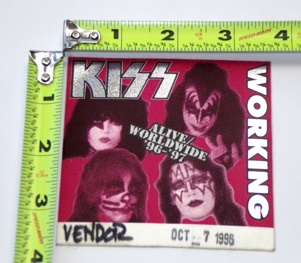 KISS vintage Satin Pass Reunion Concert Tour 1996 MerchBooth Oct7 1996 Maryland