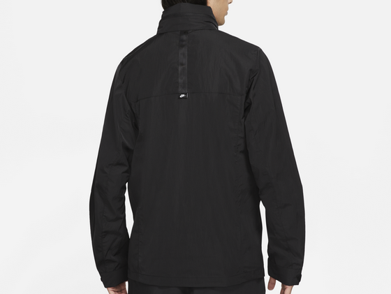 Nike M65 Premium Men's Full Zip Hooded Jacket Black Size S Small DC6770 010