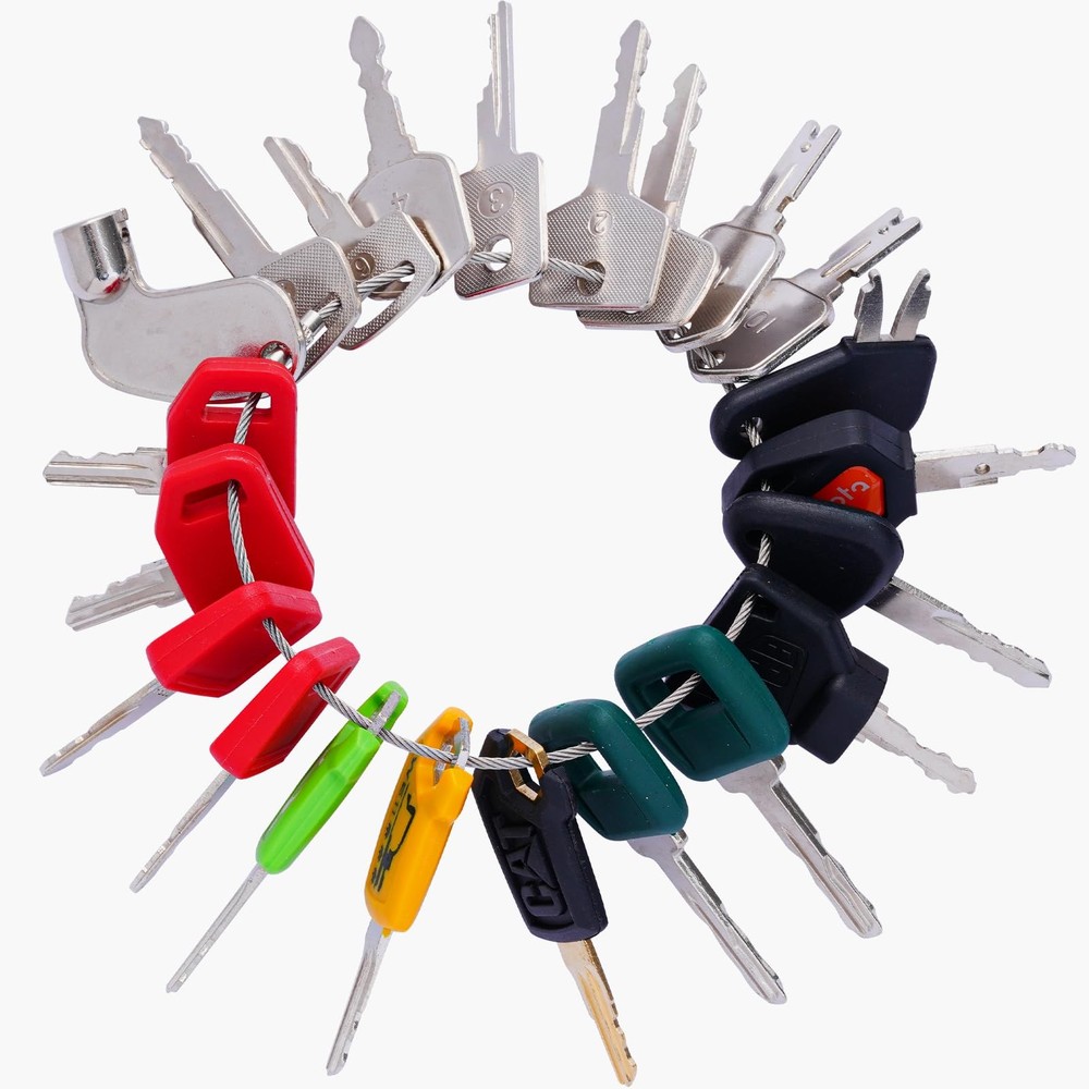 Multi Type Heavy Equipment Master Keys, 22 Contractor Machinery Ignition Exca...