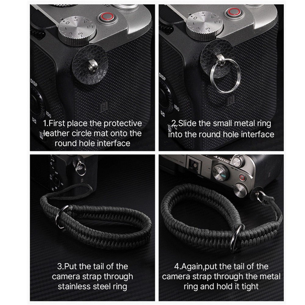 Durable Camera Strap Camera Wrist Strap Hand Grip Black For DSLR Camera Rope