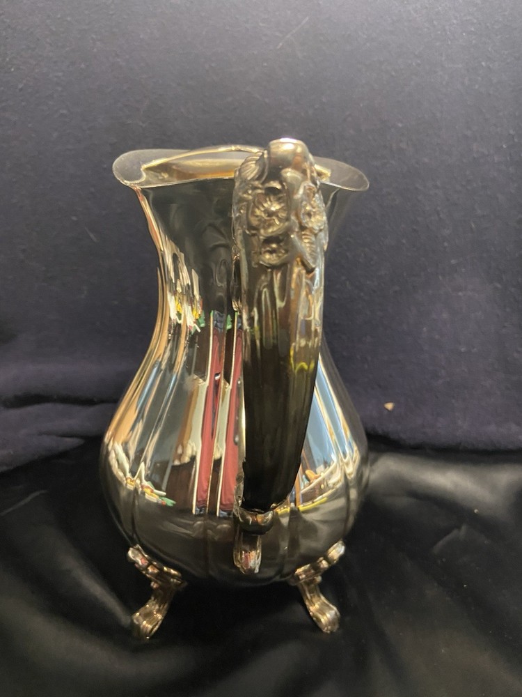 Vintage 80s Sheffield Silver Co Footed Water Pitcher Holloware S8506 9" Tall