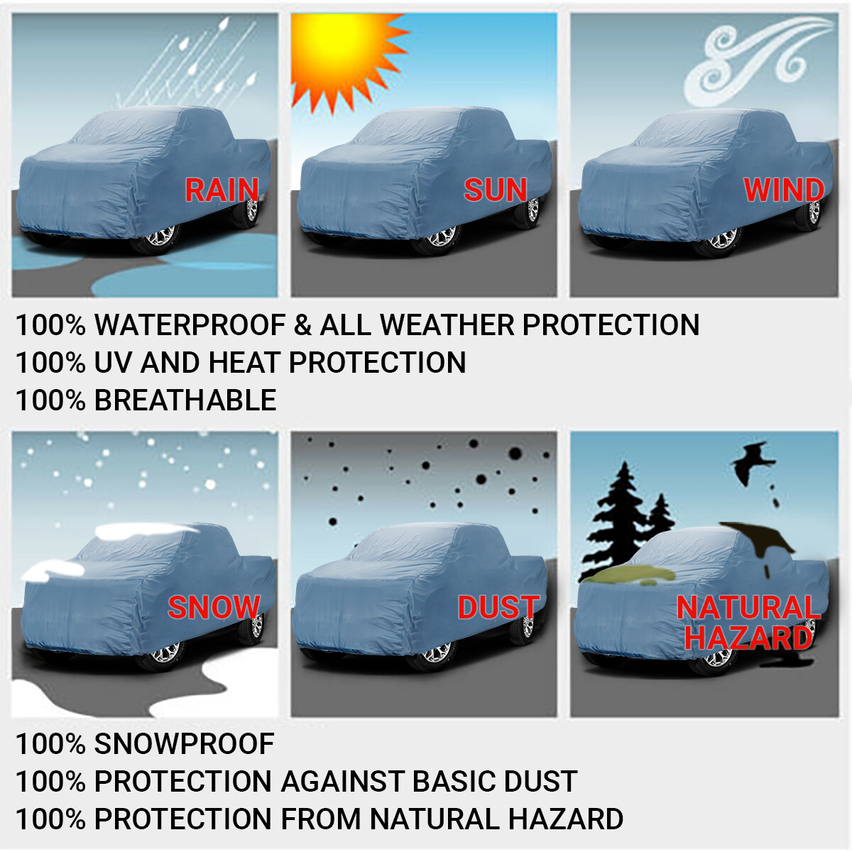 For [RAM] 100% Waterproof / Lifetime Warranty Premium Custom Truck Car Cover
