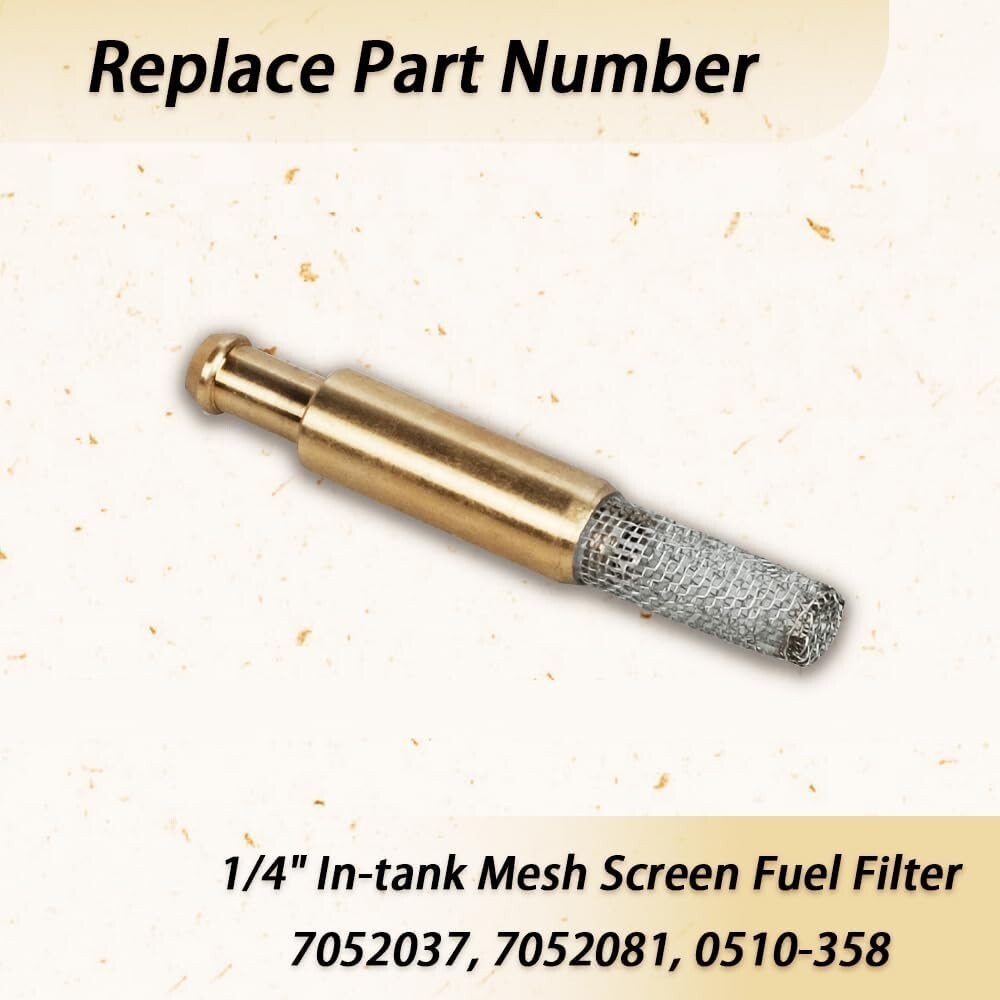 1/4" In-Tank Fuel Filter - Mesh Screen - Replaces Polaris Parts: 7052037/7052081