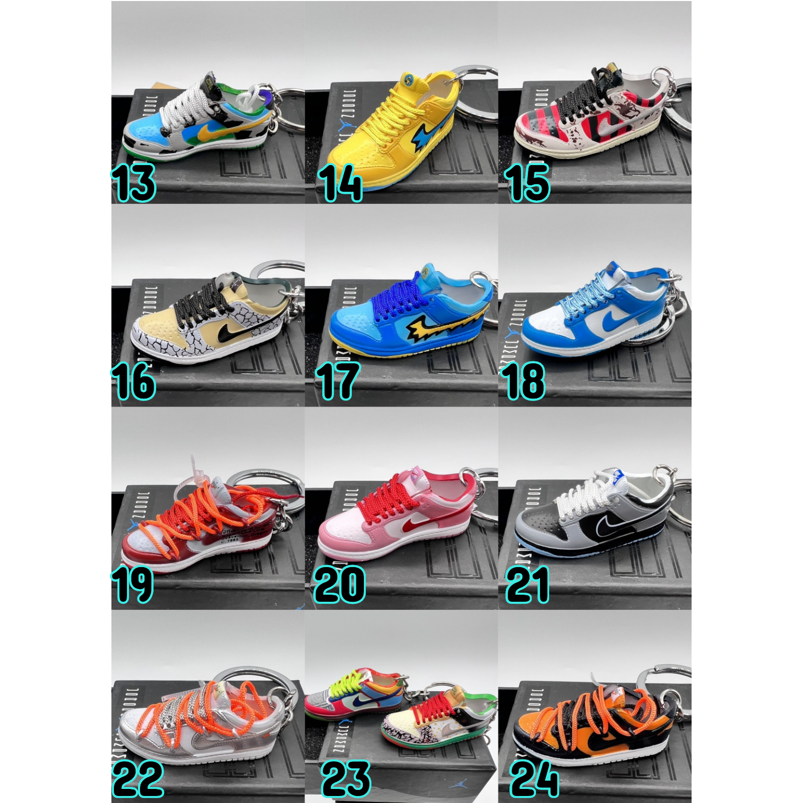 PART 1- Jordan SB Dunk Key Chains Collectible Mini Shoe Keyring With Display Box