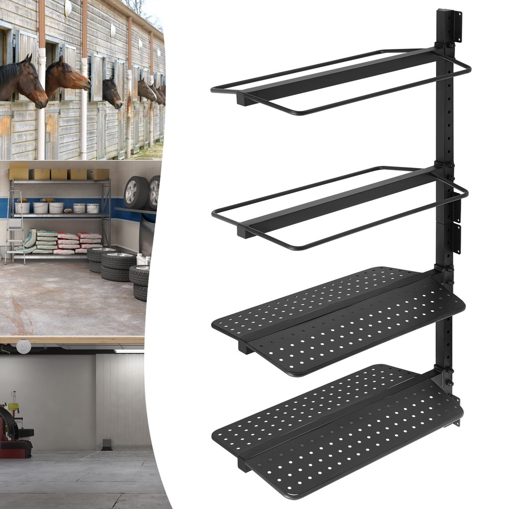 4 Tier Modern Saddle Rack Wall Mount Saddle Rack Black