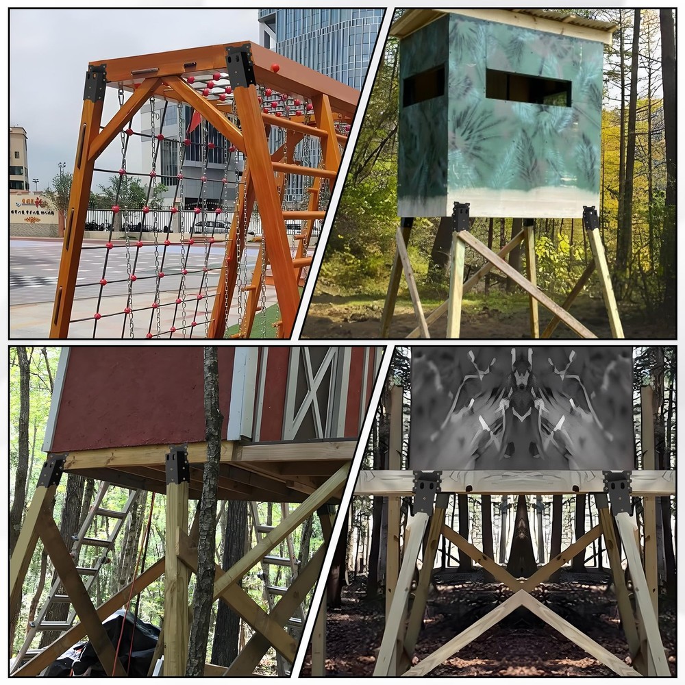 Deer Blind Brackets, Outdoor 4 x 4 Platform Bracket,(8 Pack)