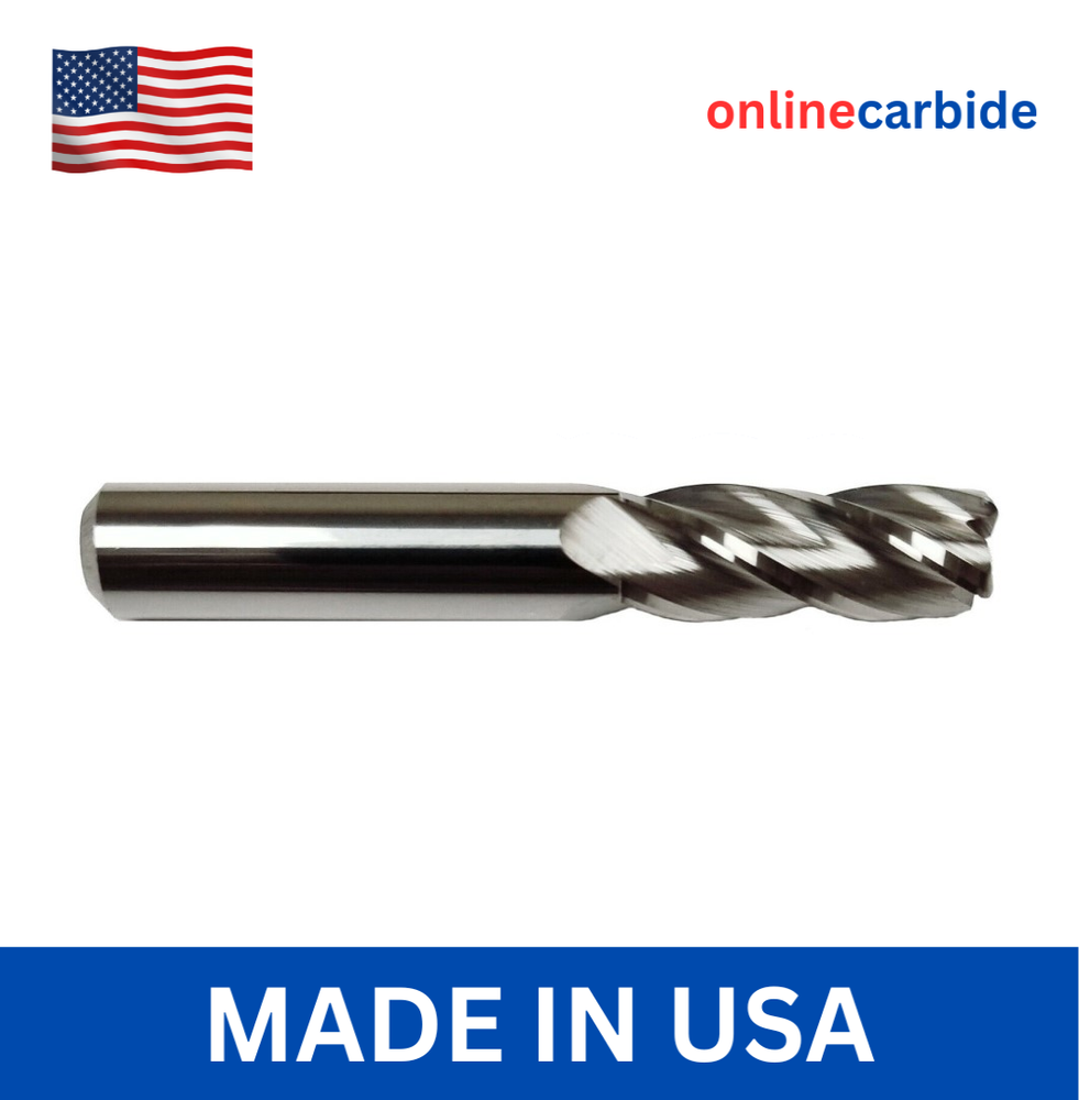 1/4" 4 FLUTE CARBIDE END MILL - .060 CORNER RADIUS