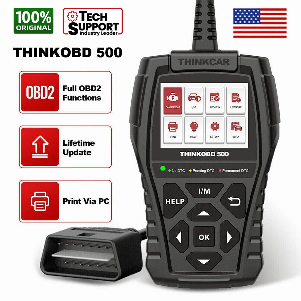 THINKOBD500 Automotive OBD2 Scanner Car Diagnostic Tool Code Reader Engine Fault