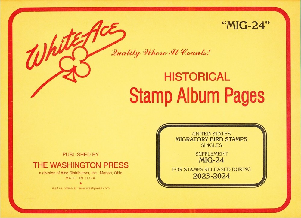 WHITE ACE Migratory Bird Singles 2023-2024 Stamp Album Supplement MIG-24  NEW!