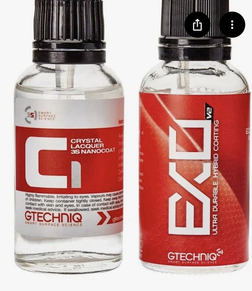 Gtechniq EXO V5 50ml , C1 30 ML , & 250ML Panel Prep GREAT STACK PRO FINISH