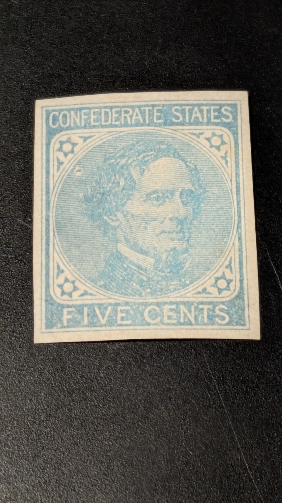 U.S. Confederate Stamp #6 VF/XF Mint Lightly Hinged