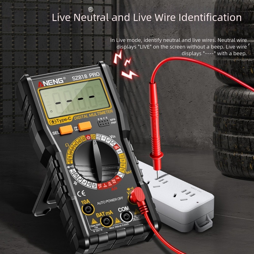 Accurate Digital Multimeter SZ818 PRO for AC DC Voltage and Current Testing Use
