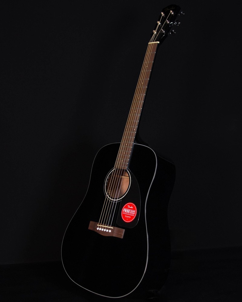 Fender CD-60 Dreadnought V3 with Case, Walnut FB, Black