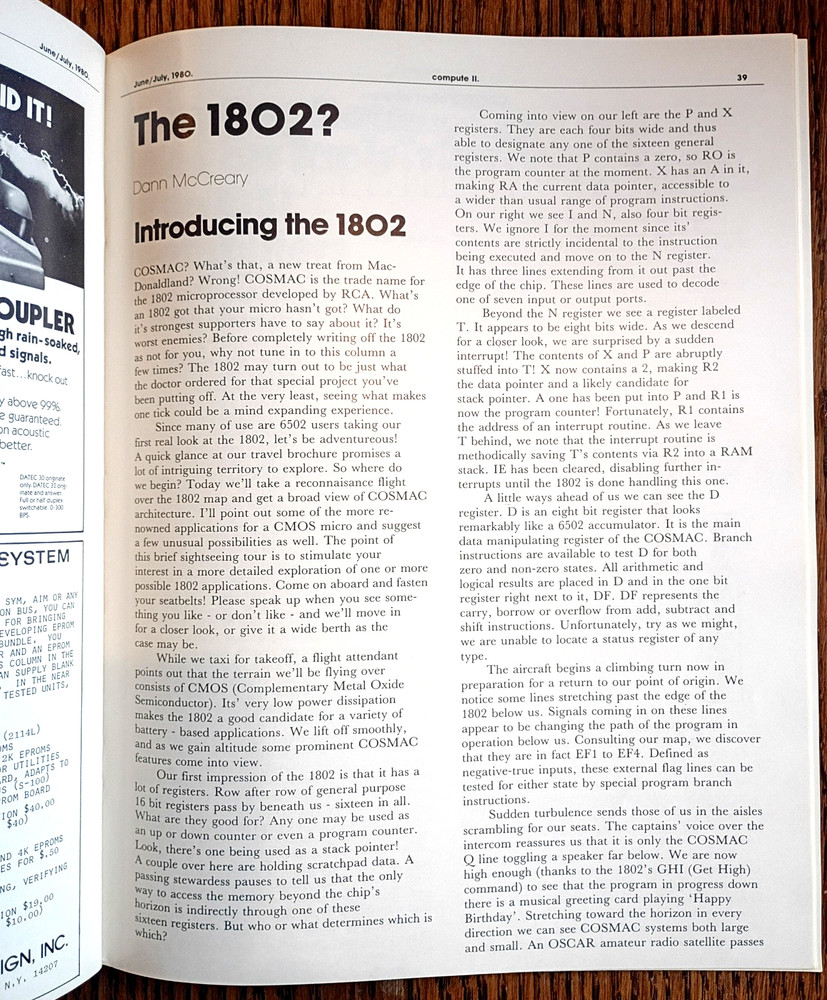Compute II. Magazine 1980, Issues #1 and #2, 8 Bit Single Board Computers