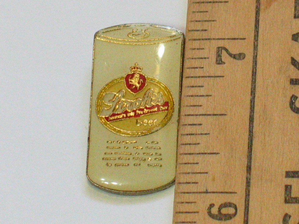 Strohs Can Enamel Beer Pin