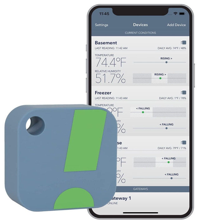 HT1 Smart Temp & Humidity Sensor – Bluetooth Thermometer/Hygrometer (1 Pack)