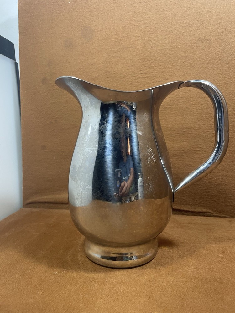 Vintage  Flat Bottom Pitcher 8 ½ Inches Tall