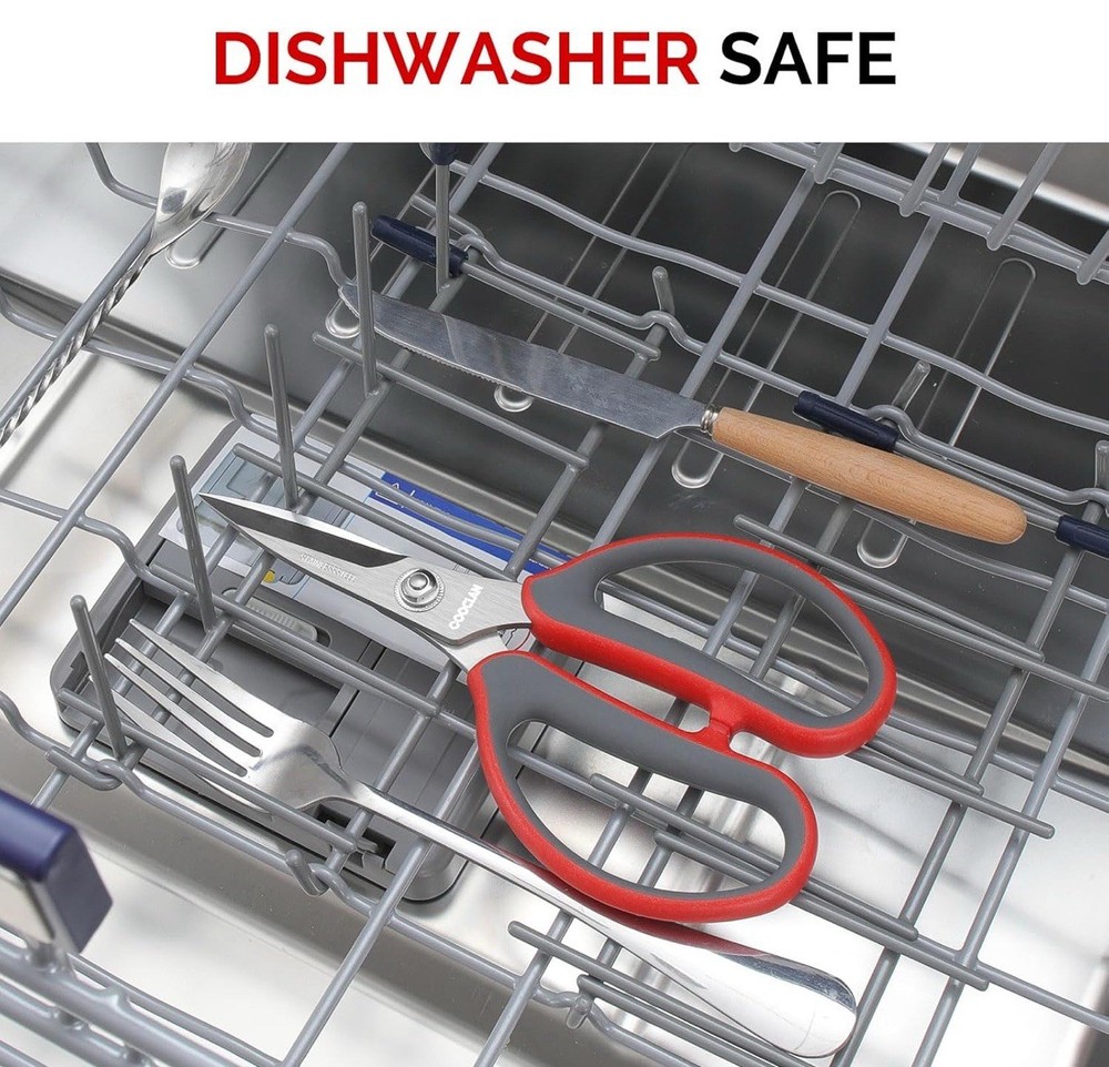 Cooclan Kitchen Scissors Stainless Blade Dishwasher Safe