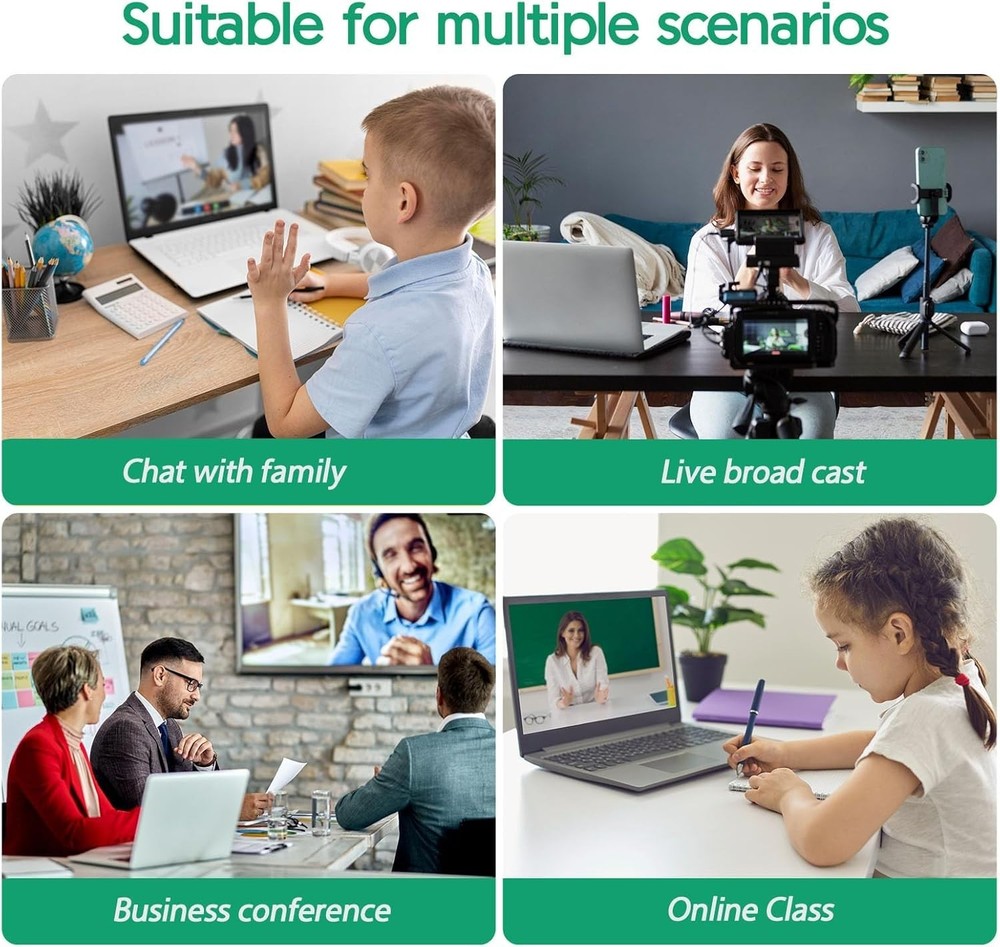 Omnidirectional Microphone for Desktop: Plug & Play USB for Meetings & Classes