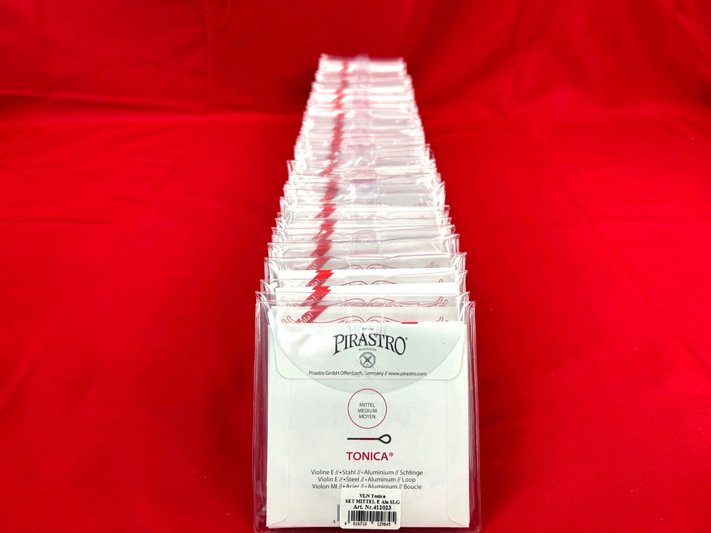 100% Authentic Tonica Violin String Set 4/4 Size Aluminum Wound LOOP E