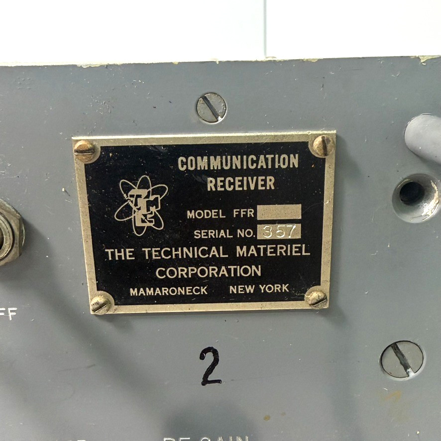 Technical Materiel Communication Receiver Model FFR Tuning Drawer FFRD-5 2-4 MCS