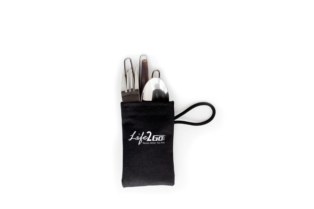 3-Piece Compact Camping Silverware & Utensil Set – Portable Cookware Kit for ...