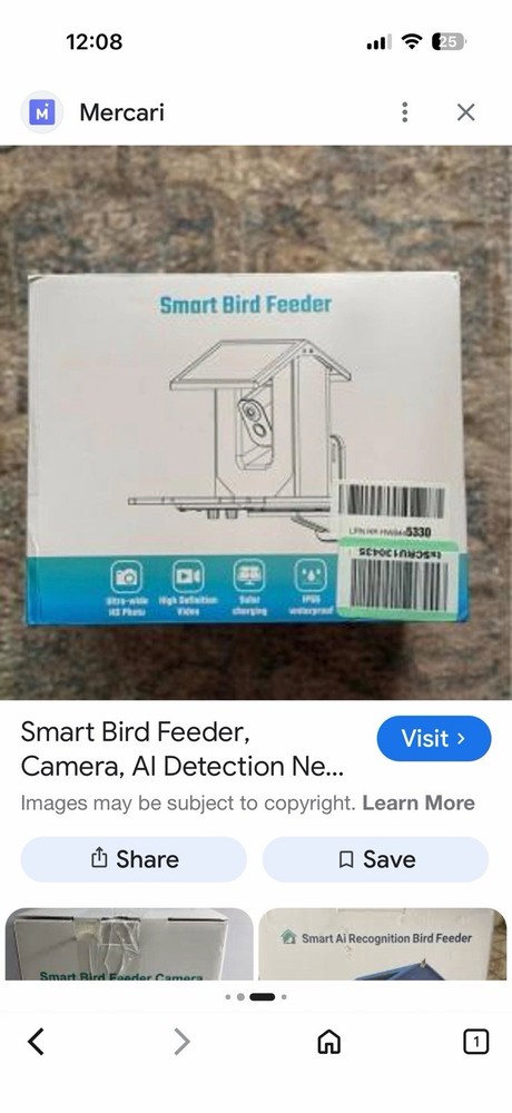Smart Bird Feeder w/ Camera - Solar & Battery Powered - New*