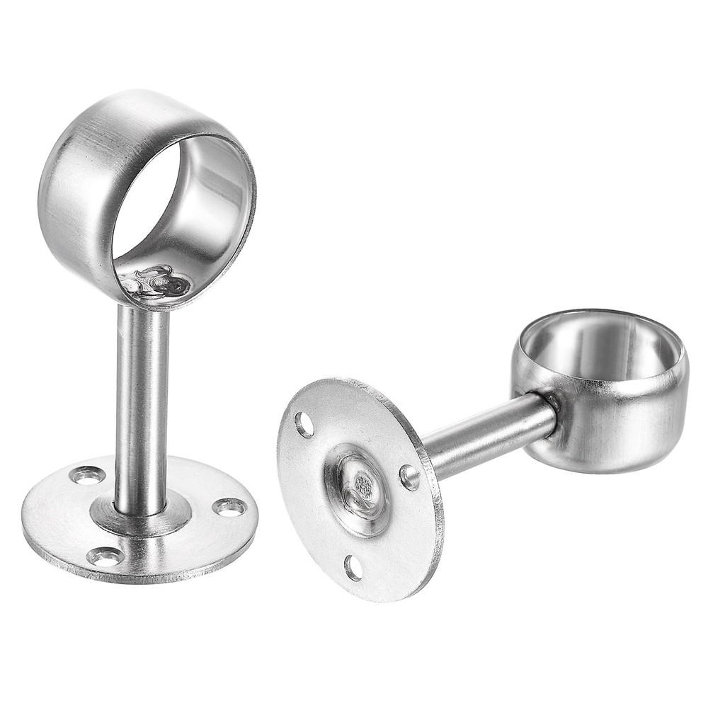 Cabinet Rod Holder Set, 1.3" Diameter Open Flange Bracket