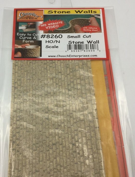 Chooch (HO/N Scale) #8260 Flexible Cut Stone SMALL Stone Wall, 13" x 3-3/8"