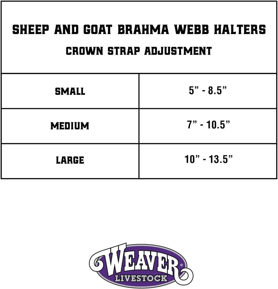 Brahma Webb Goat Halter, Medium, Brown