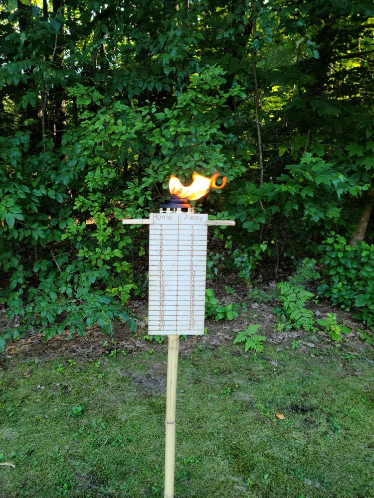 Tiki Torch Cornhole Score Board