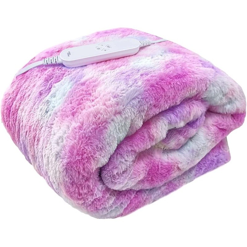 Cozy Electric Blanket W/ 12 Heating Levels Soft Sherpa Material Timer Function