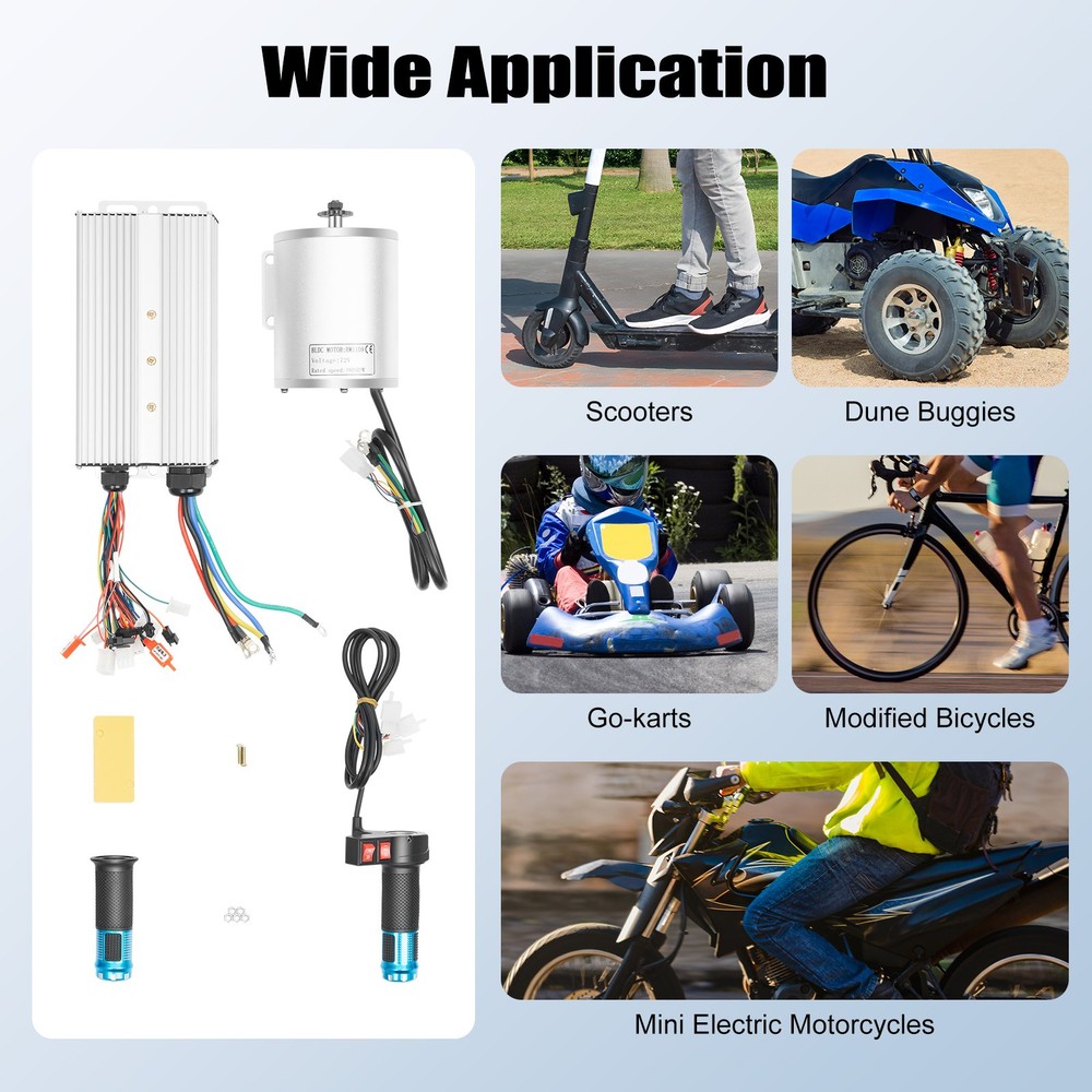 3000W 72V Electric Brushless Motor scooter Conversion Kit Speed Controller