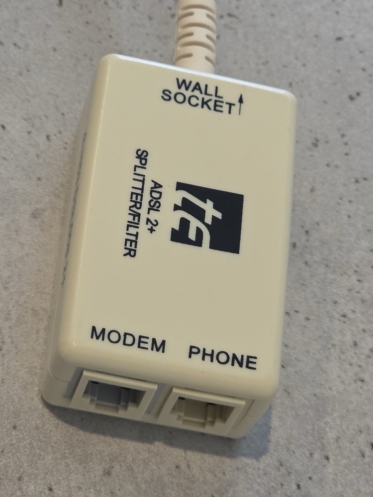 ADSL 2+ Splitter Filter – Modem & Phone Line Separator