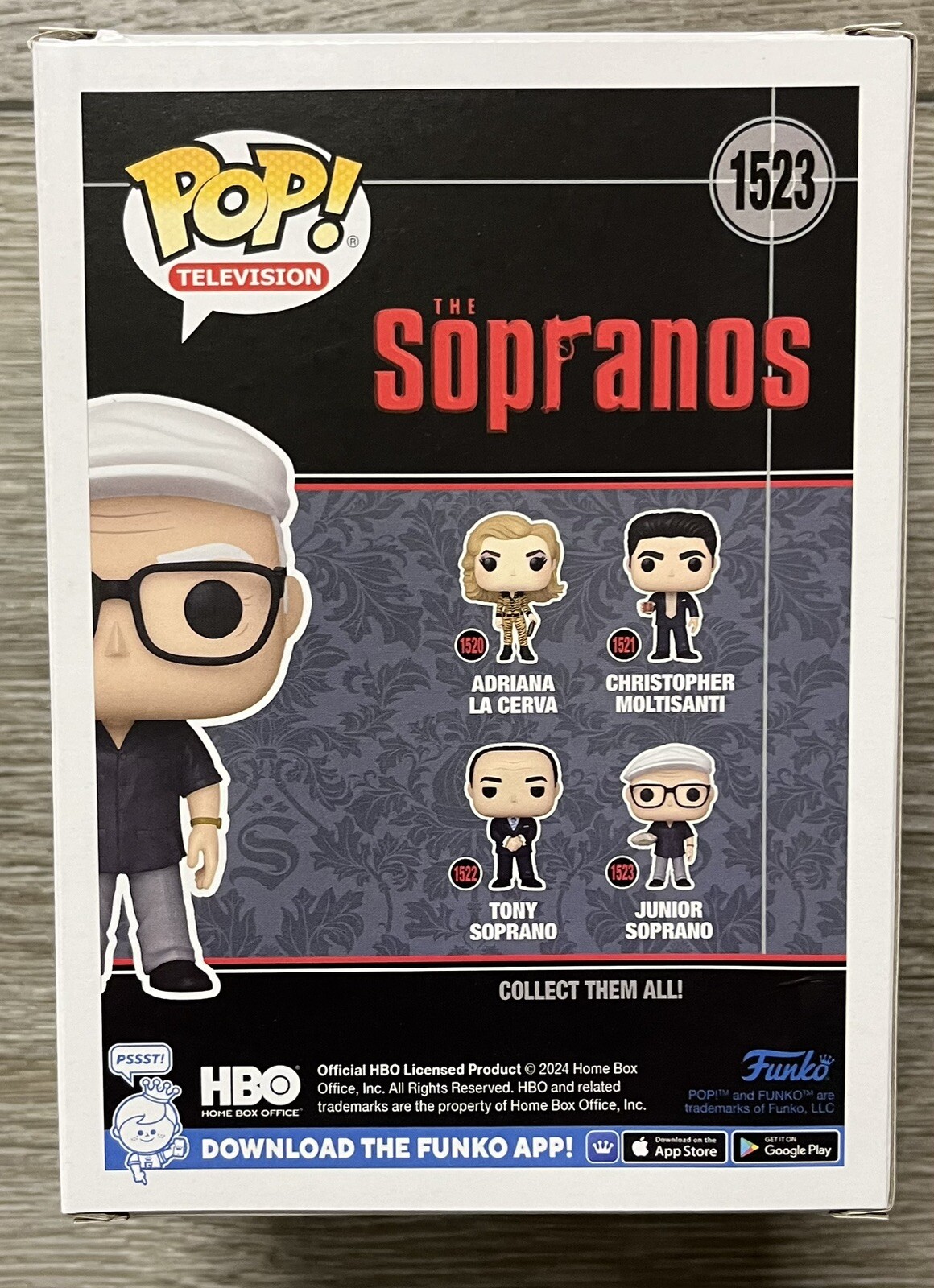 Dominic Chianese Signed Junior Soprano Funko Pop #1523 The Sopranos Beckett