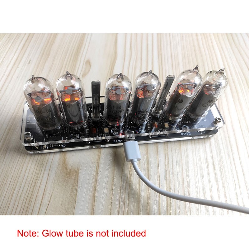 IN-14 6-Digit Nixie Tube Clock Desktop Clock Innovative Home Decor Basic Version