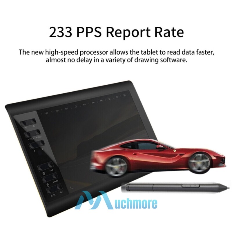 Animation Digital Graphics Drawing Tablet 12 Hot Keys for Windows/Mac/Android