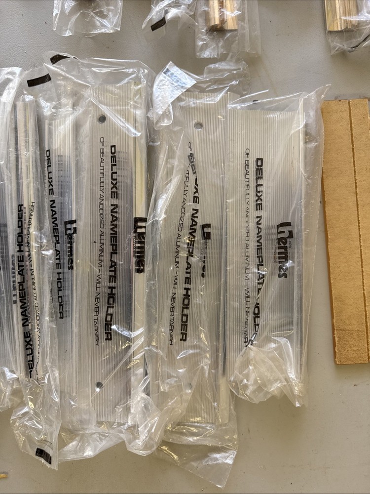 New Hermes Nameplates - Assorted New Old Stock
