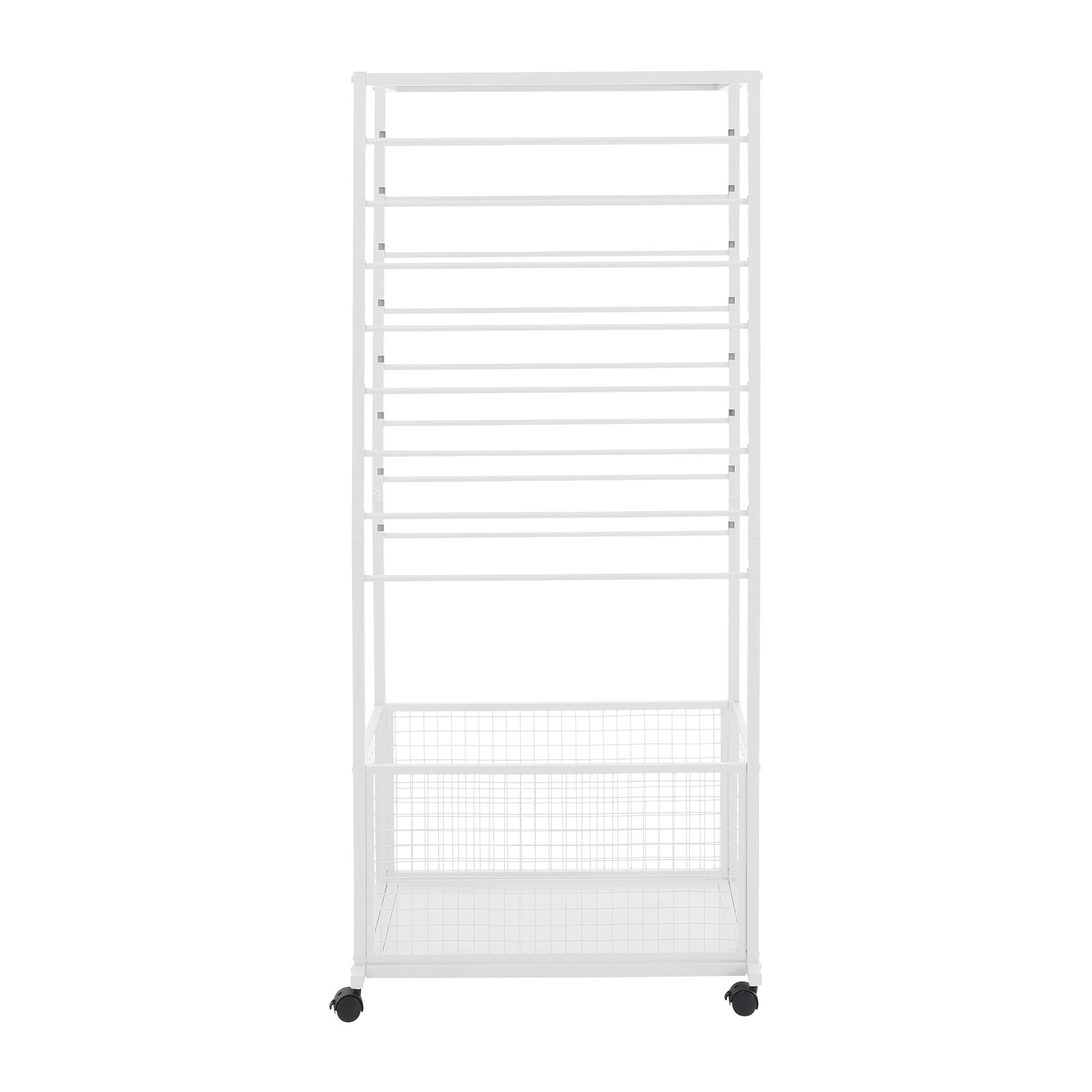 16 Tier White Double Sided Ribbon Organizer Large Capacity Ribbon Storage Holder