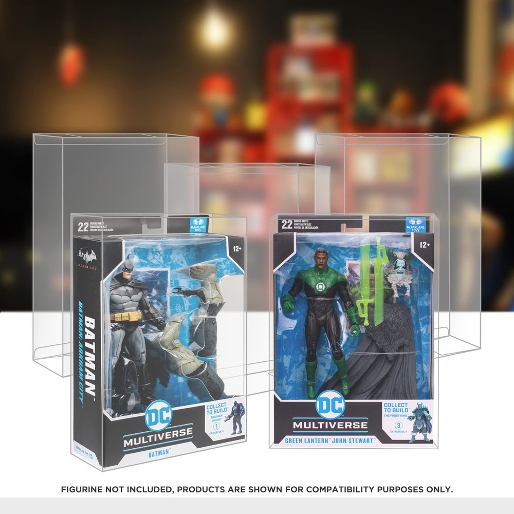Action Figure Display case Protector for McFarlane DC Multiverse 7 Figures, Prou