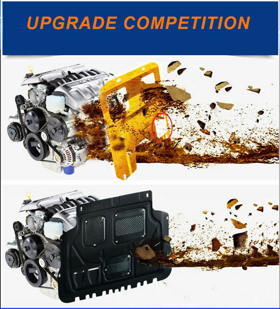 Lower Guards For Ford Focus 2012-2018 Engine Splash Shield Chassis Armor Black