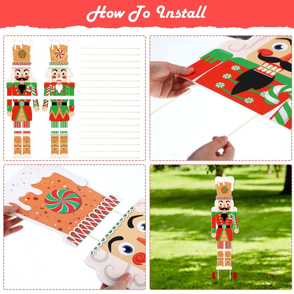 Capoda 2 Pcs Outdoor Nutcracker Christmas Decorations Large Christmas Nutcracker