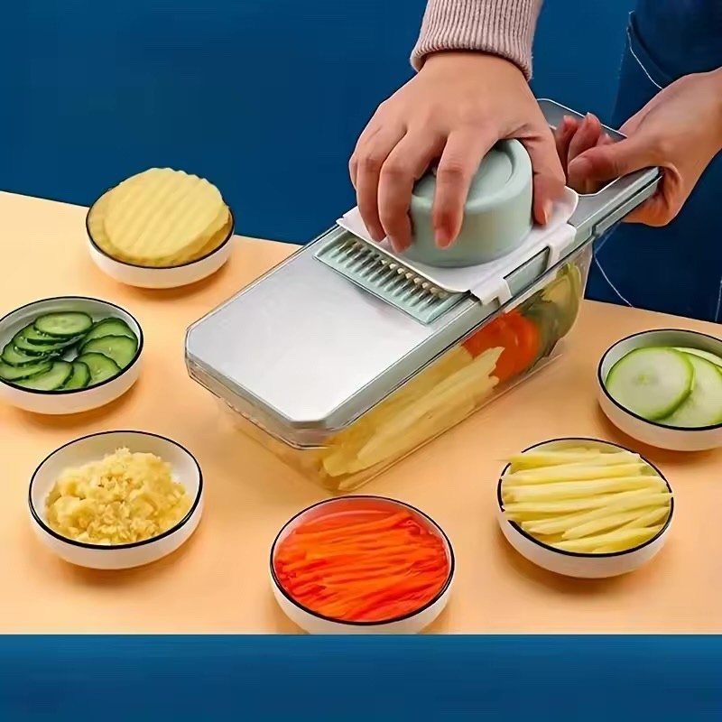 7pcs/set Multifunctional Vegetable Slicer and Grater Set - Interchangeable Blade