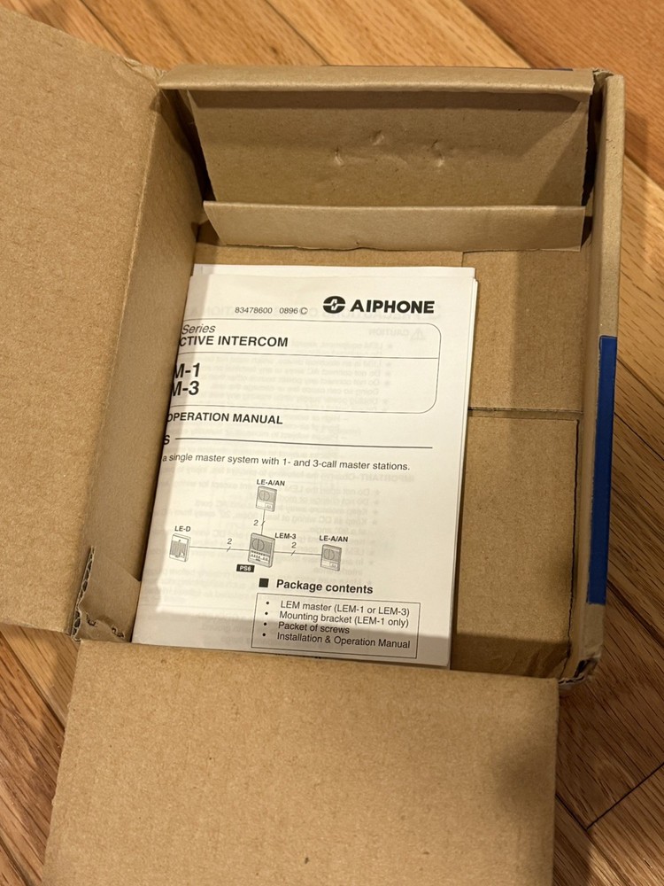 AIPHONE LEM-3 Open Voice Selective Call Master Intercom NEW - ORIGINAL PACKAGING