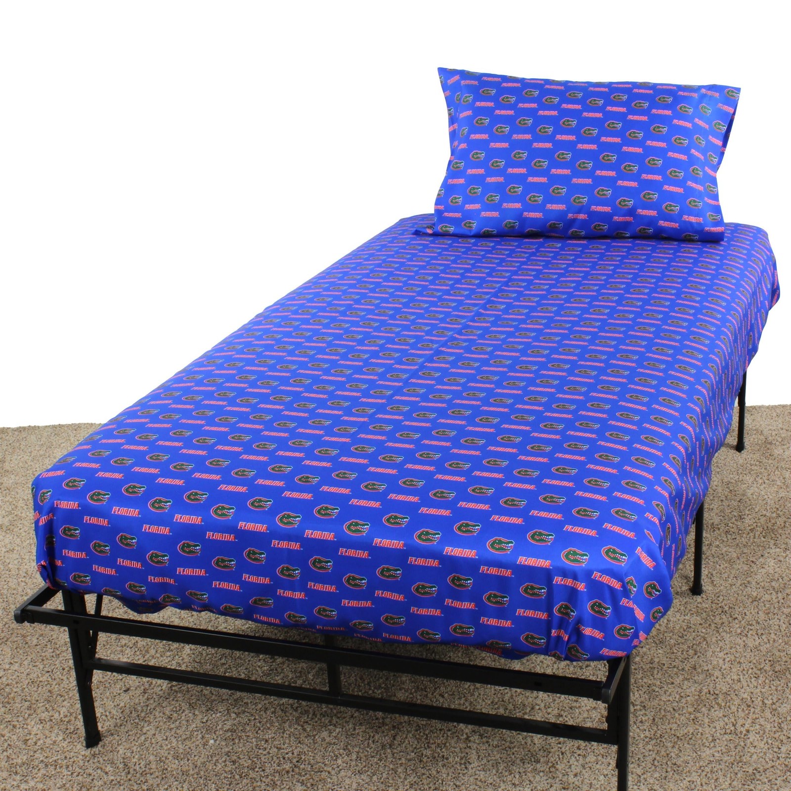 Everything Comfy Florida Gators Twin Sized 3 Piece Sheet Set, Team Color Back...