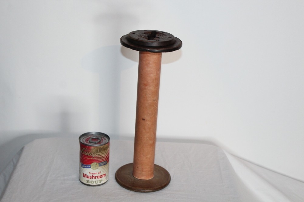 Industrial Textile Yarn Thread Spool Spindle Candlestick Holder #2 Folk Art
