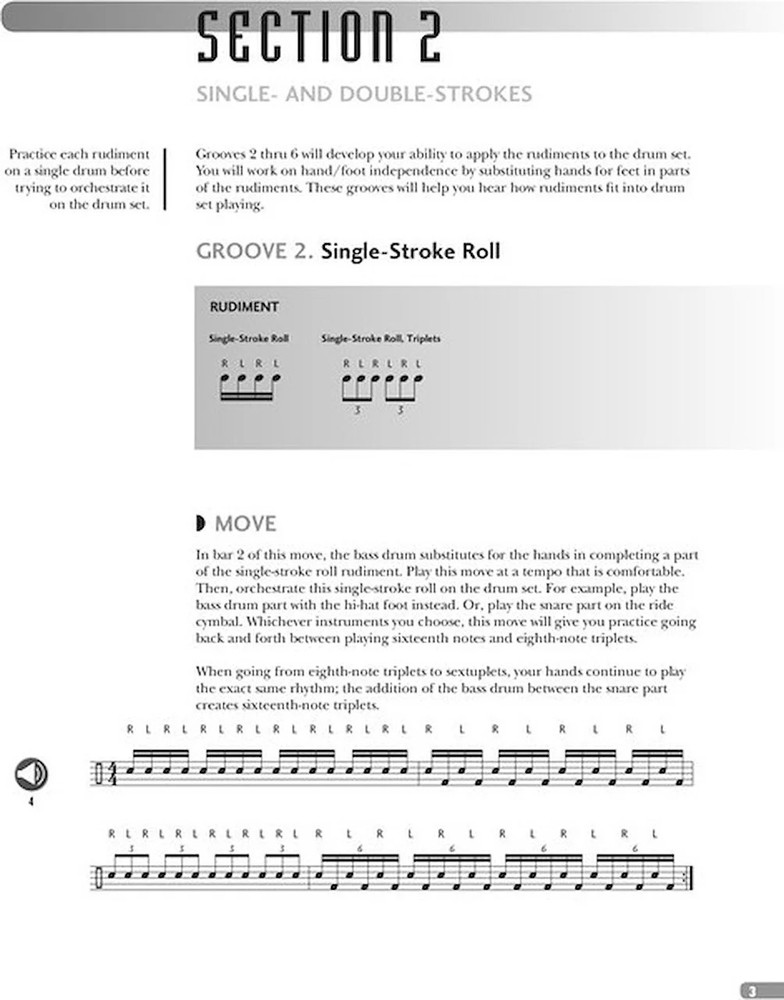Rudiment Grooves for Drum Set