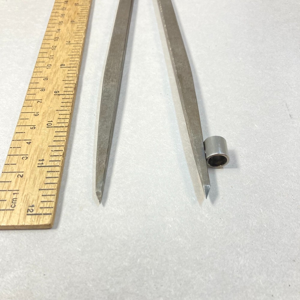 Vintage Wing Divider Compass Adjustable Hinged Joint 11" Flat Leg