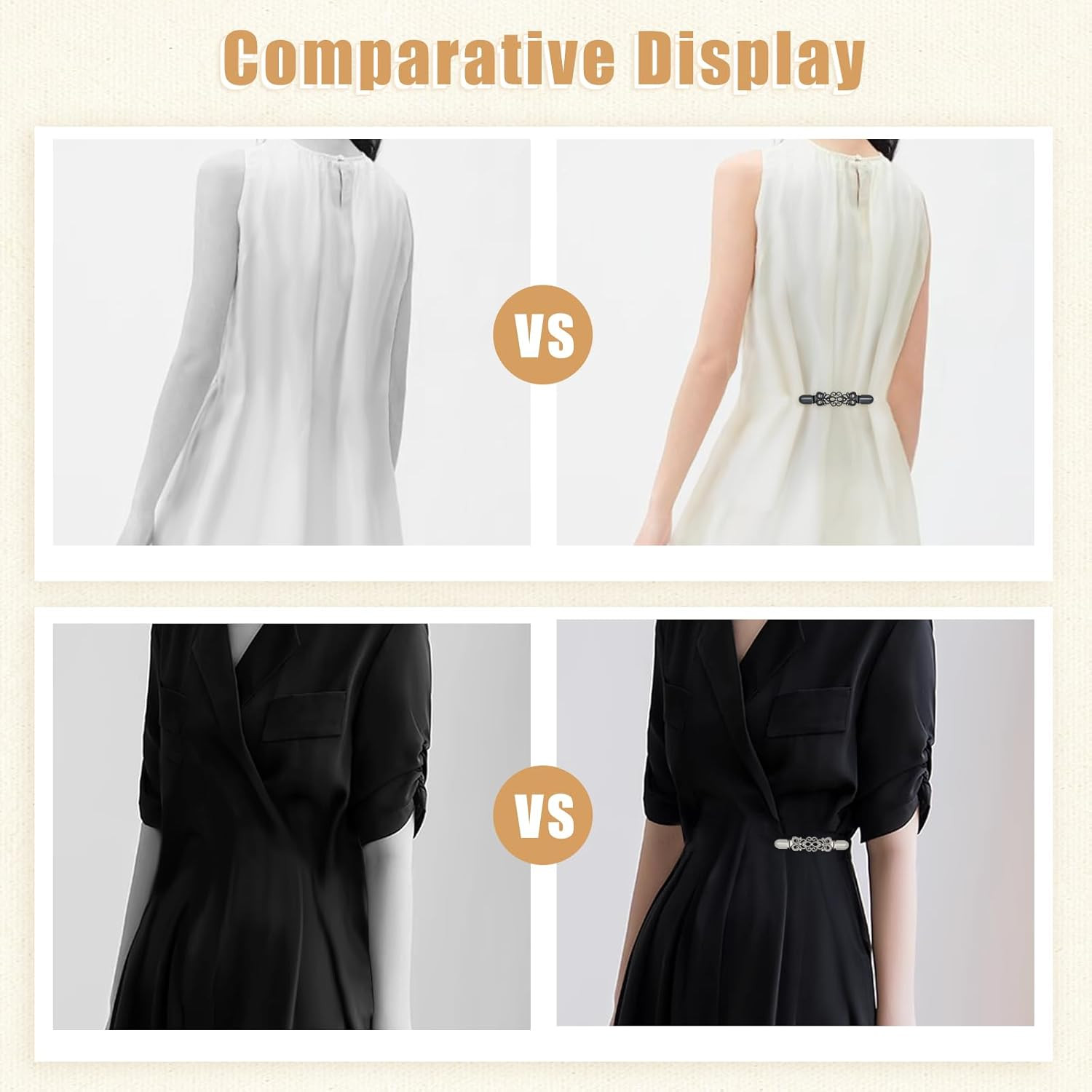 2 Pcs Dress Waist Clip for Shawl Cardigan Sweater Clothes Pant Tightener